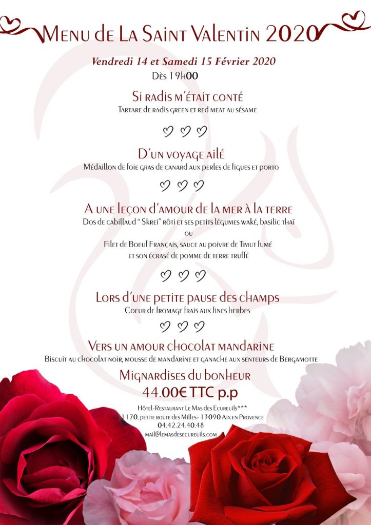 Menu De Saint Valentin 